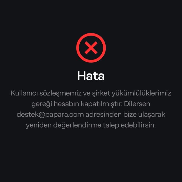Papara Hesabım Haksız Yere Kapatıldı!