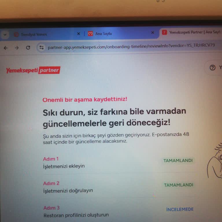 Yemek Sepeti İşletme Sistemi Onay Sürecinde Mağduriyet