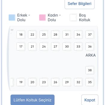 Nuhoğlu Karadeniz Yanlış Aktarma Ve Koltuk Sorunu