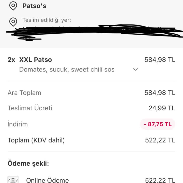 Yemek Siparişim Teslim Edilmeden Tamamlandı!