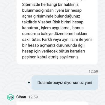 Vizebet'te Hesap Kapatma Ve Bakiye Sorunu