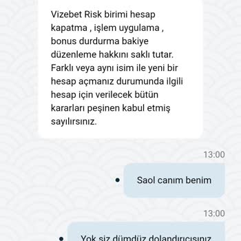 Vizebet'te Hesap Kapatma Ve Bakiye Sorunu