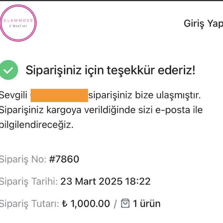 Glammoss'tan Alışverişte Teslimat Ve İade Sorunları