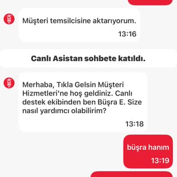 Tıkla Gelsin'de Sipariş Sorunu Ve Destek Eksikliği