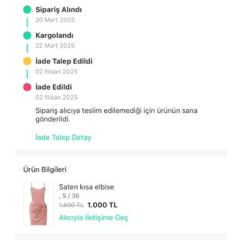 Kargoda Kaybolan Gece Elbisesi Mağduriyeti