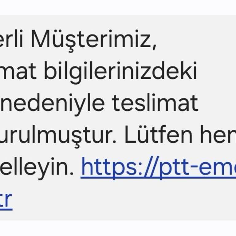 PTT Teslimat Sorunu Ve Yanıltıcı Mesajlar