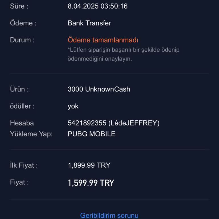 Midasbuy Eksik Kodlama Nedeniyle Uc Transfer Sorunu