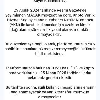 BTCTURK Yabancı Vatandaşların Hesaplarının Kapatılması ve Para Çekme Sorunu