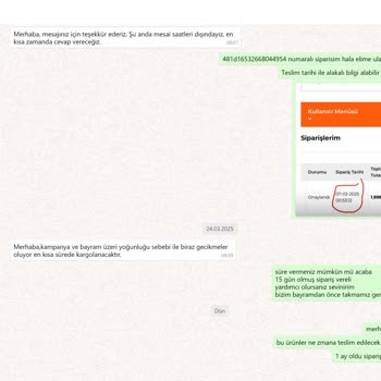 Siparişimin Teslim Edilmemesi Ve İletişim Sorunu