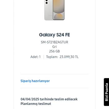 Samsung Siparişim Neden Gönderilmiyor?