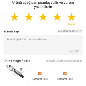Trendyol Yorum Reddetme Sorunu
