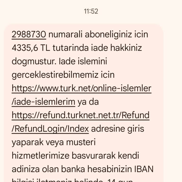 Taşınma Sonrası TurkNet İade Problemi