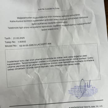 Renk Atan Ürün Ve Şok Edici Müşteri Hizmeti