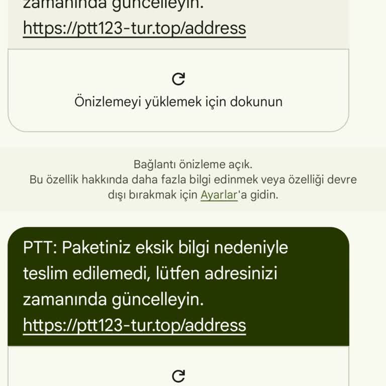 PTT'den Güvenlik Açığı: Sahte Mesajla Bilgi İstemi