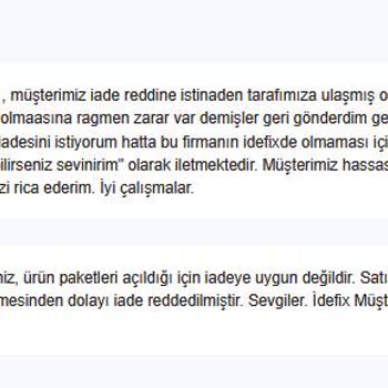 İdefix Yanlış Ürün Ve Haksız İade Reddi: Müşteri Mağduriyeti