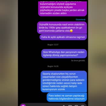 Eksik Ürün Ve Yanıtsız İade Talebi Sorunu