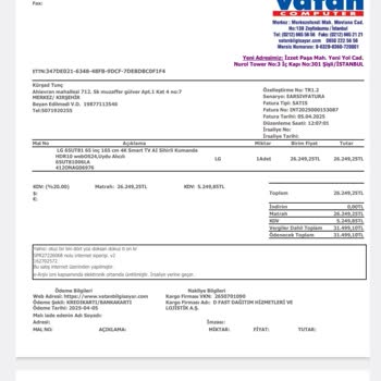 Vatan Bilgisayar'dan Sipariş Edilen TV Kargoya Verilmiyor