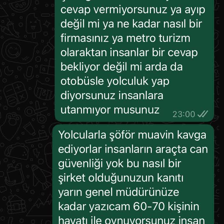 Metro Turizm İle Güvenlik Sorunu Ve Mağduriyet