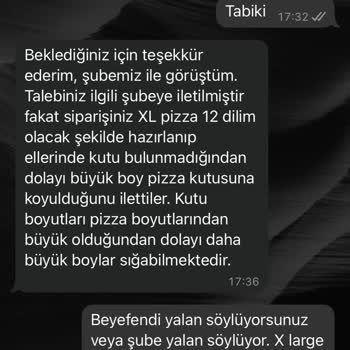 Domino's Pizza: Yanlış Boyut Ve Kalitesiz Malzeme