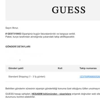 Guess Online'da İade Süreci Sorunu