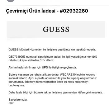 Guess Online'da İade Süreci Sorunu