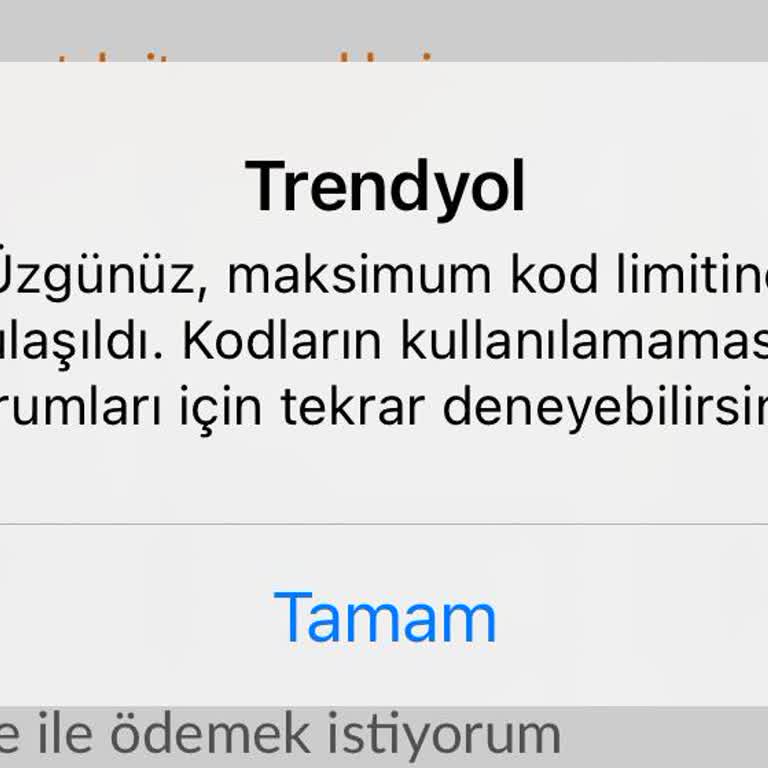 Trendyol İndirim Kodları Ödeme Aşamasında Çalışmıyor