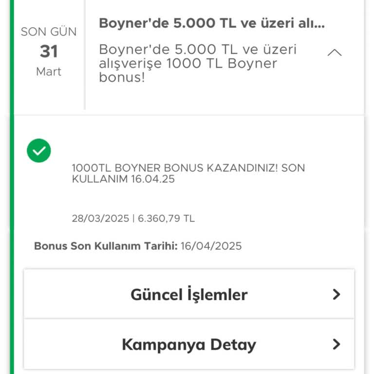 Bonus Kazanımı Kullanamama Sorunu