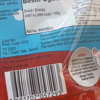 Şölen Çikolata Bozuk Ürün Ve Cevapsız Müşteri Hizmetleri