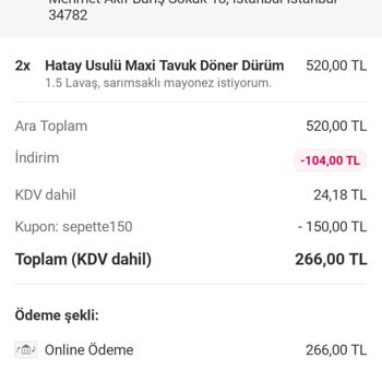 Yemeksepeti Sipariş İadesinde Sorun Yaşıyorum