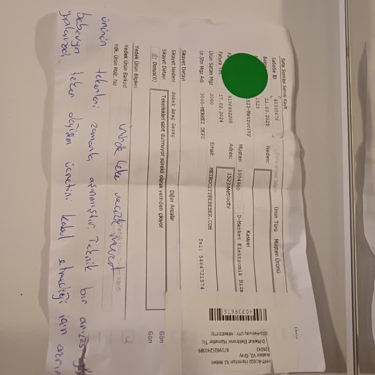 Garanti Süresi Dolmadan Bebek Arabası Sorunu