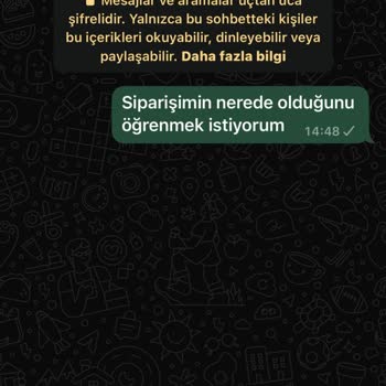 Siparişime Yanıt Alamıyorum