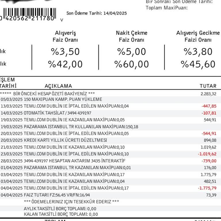 Kredi Kartı Yıllık Ücretinin Haksız Kesilmesi