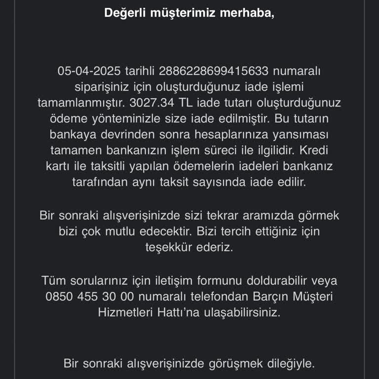 İletişimsizlik Ve Keyfi Sipariş İptali Mağduriyeti