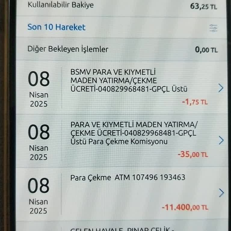 ATM Komisyon Kesintisi Mağduriyeti