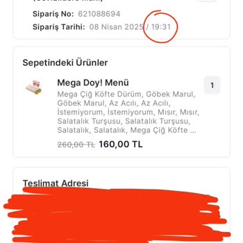 İki Saatte Gelmeyen Siparişle Hayal Kırıklığı