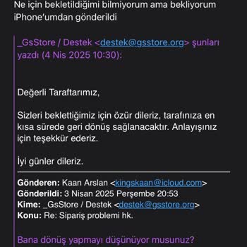 Sipariş İptali Ve Yetersiz İletişim Sorunu