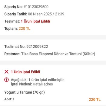 Kampüs İçine Teslimat Sorunu Ve İade Talebi