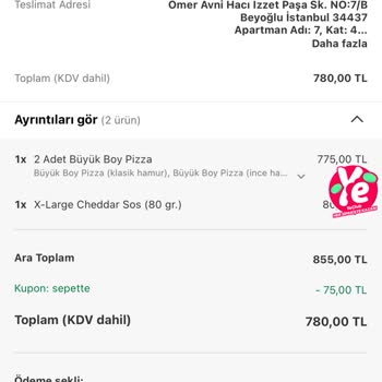 Konyalım Pizzada Malzeme Azlığı Ve Yanlış Sipariş Sorunu