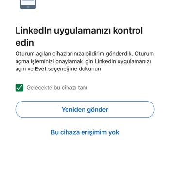 Linkedin Hesabıma Erişim Sorunu
