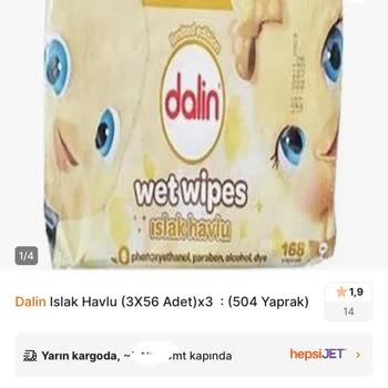 Hepsiburada'da 9 Paket Yerine 3 Paket Islak Mendil Şoku