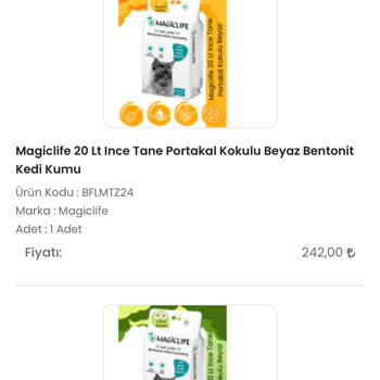 Kedi Kumu Siparişinde Yanıltıcı Ürün Gönderimi