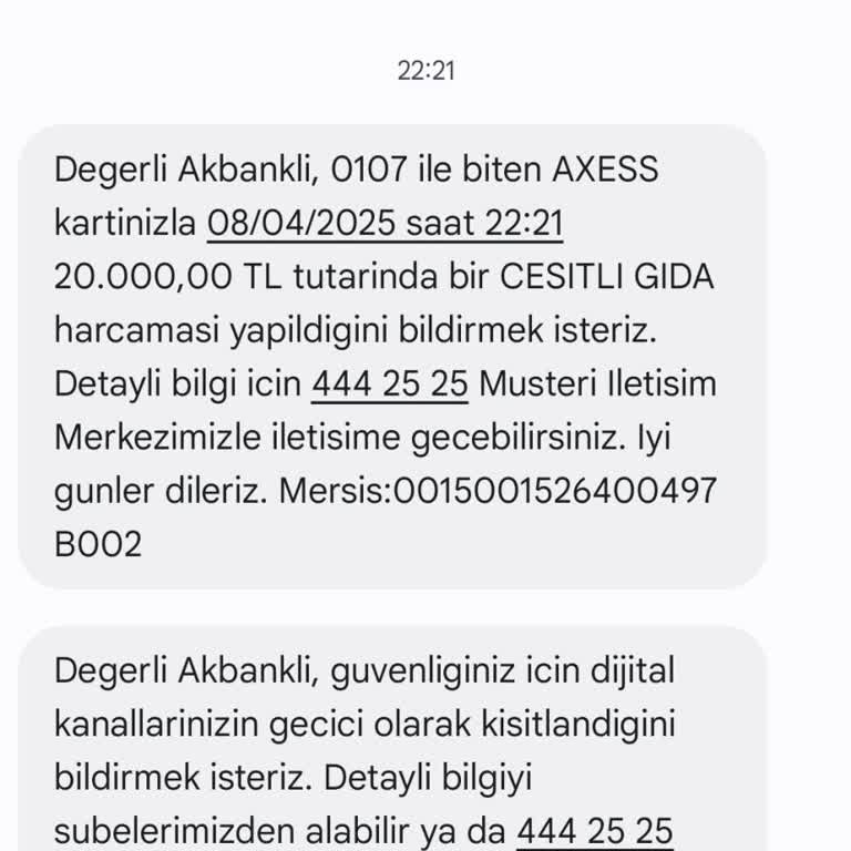 Kartımdan Habersiz 20.000 TL Çekildi!