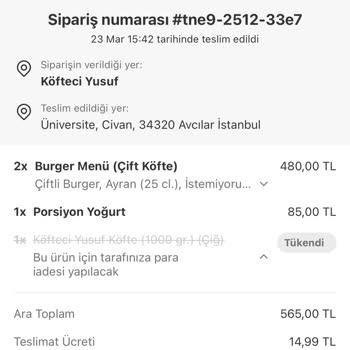 Köfteci Yusuf'tan İade Krizi: 550₺ Hâlâ Yok