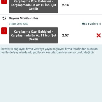 Yanlış Sonuçlandırılan Bahis Kuponu