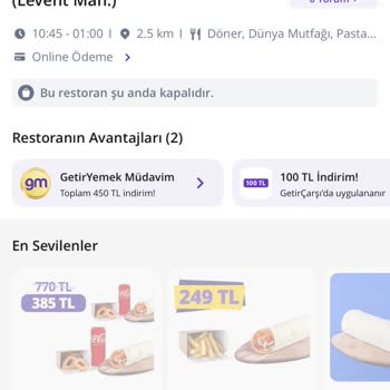 GetirYemek'te Yanıltıcı Kampanya Ve Fiyatlandırma Şikayeti