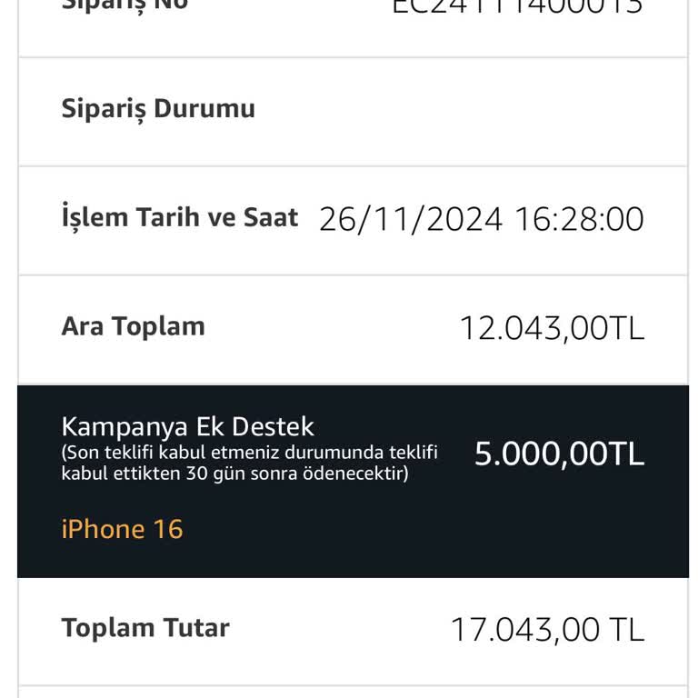 EasyCep Telefon Değişim Kampanyasında Ödeme Sorunu