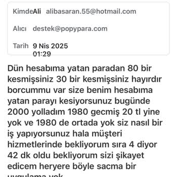 Komisyon Kesintileri Ve Yetersiz Müşteri Hizmeti