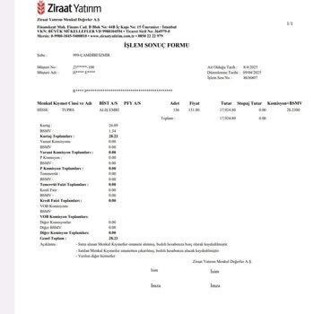Temettü Ödemesi Sonrası Maliyet Hatası Ve Keyfi Değişiklik