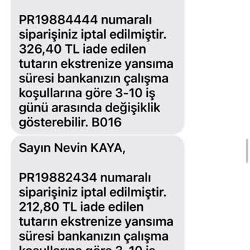 İade Edilmeyen Sipariş Ücretleri Ve Geciken Süreç