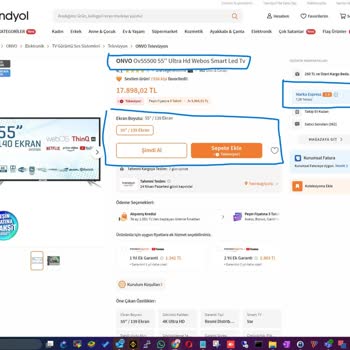 Yanlış TV Modeli Gönderimi Ve Stok Sorunu